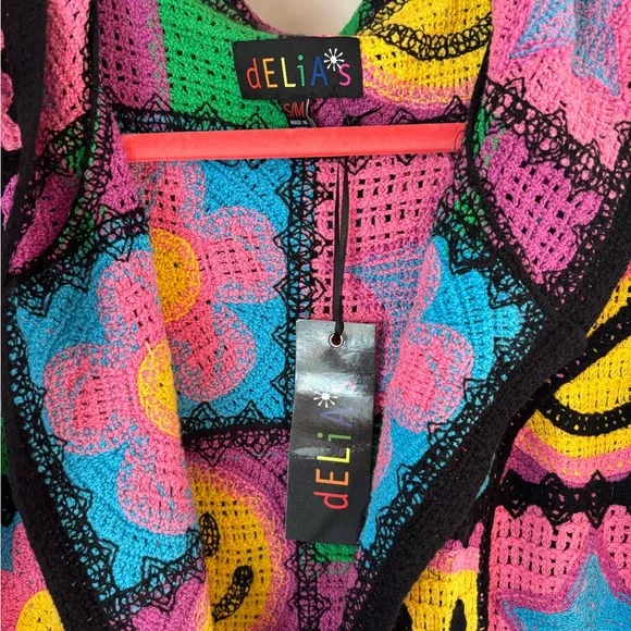 dELiA*s Happy In My Mind Crochet Cardigan - Picture 3 of 3